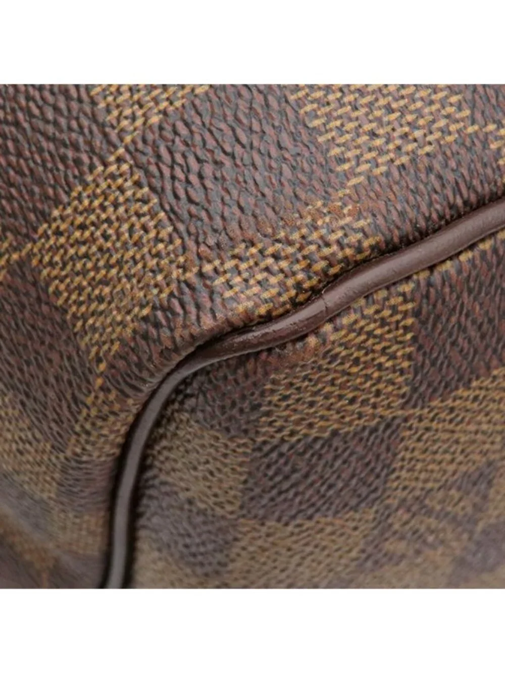 Louis Vuitton Boston Bag Keepall Bandouliere 55 Damier Canvas Ebene Gold Brown